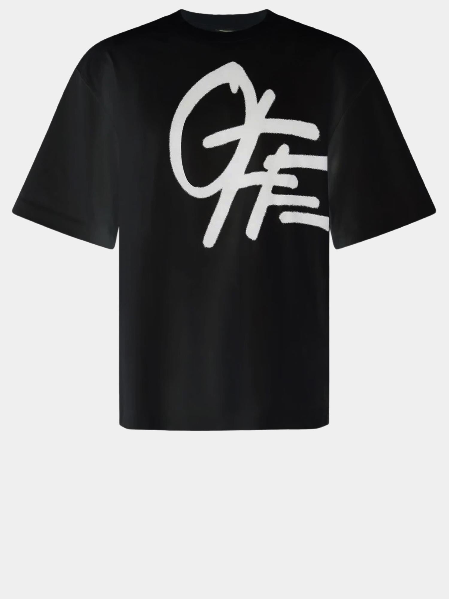 T-SHIRT IN COTONE CON LOGO 44MAA120S26J00L 001 OFF-WHITE 