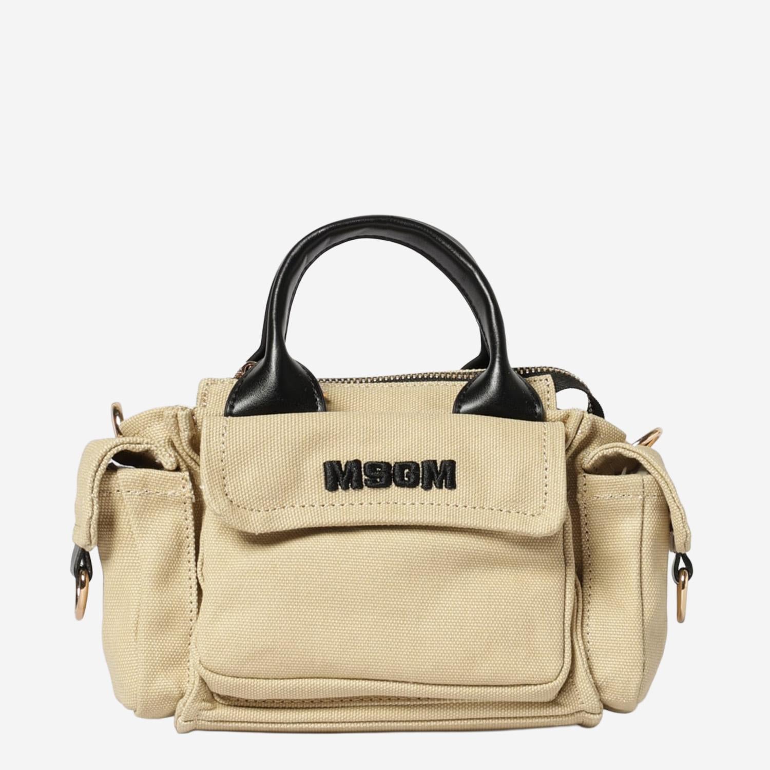 BORSA MEDIA IN COTONE CON LOGO S6MSJGBA108 1305 MSGM KIDS 