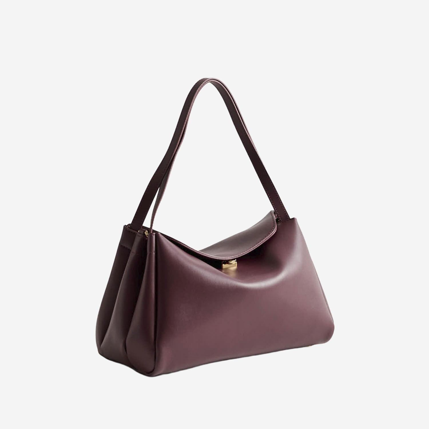 BORSA A SPALLA EUDORA IN TESSUTO VEGANO TMFW25EUDN120 PRUNE THE MOIRE 