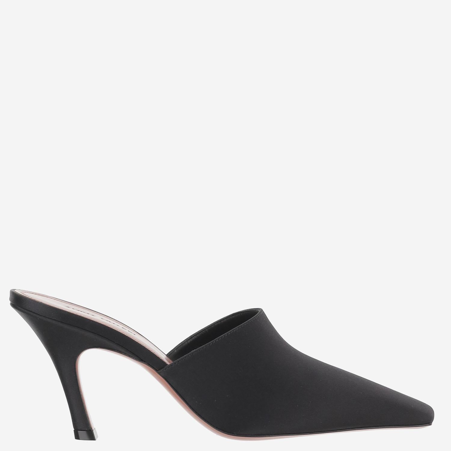 Mules Jamie in raso di seta JAMIEMULE 80BLACK AMINA MUADDI 