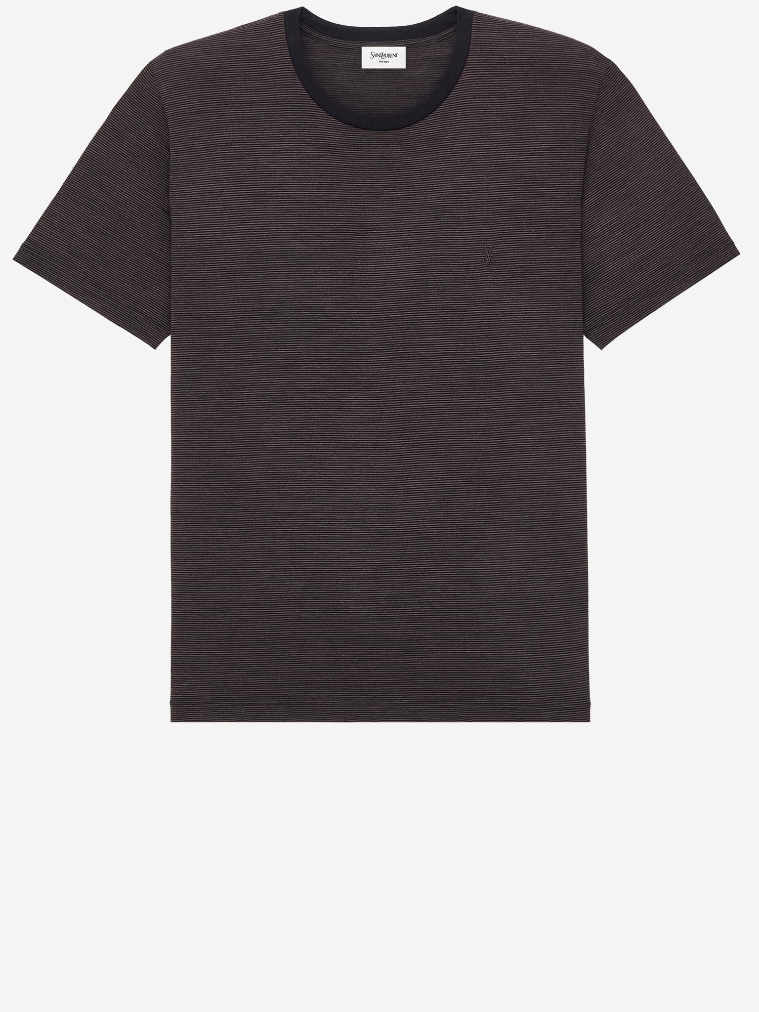 T-SHIRT IN LANA CON MOTIVO A RIGHE 858314 Y38AS1079 SAINT LAURENT 