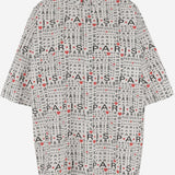 CAMICIA IN COTONE CON MOTIVO I LOVE PARIS 68170 2TRLH79065 BALENCIAGA 