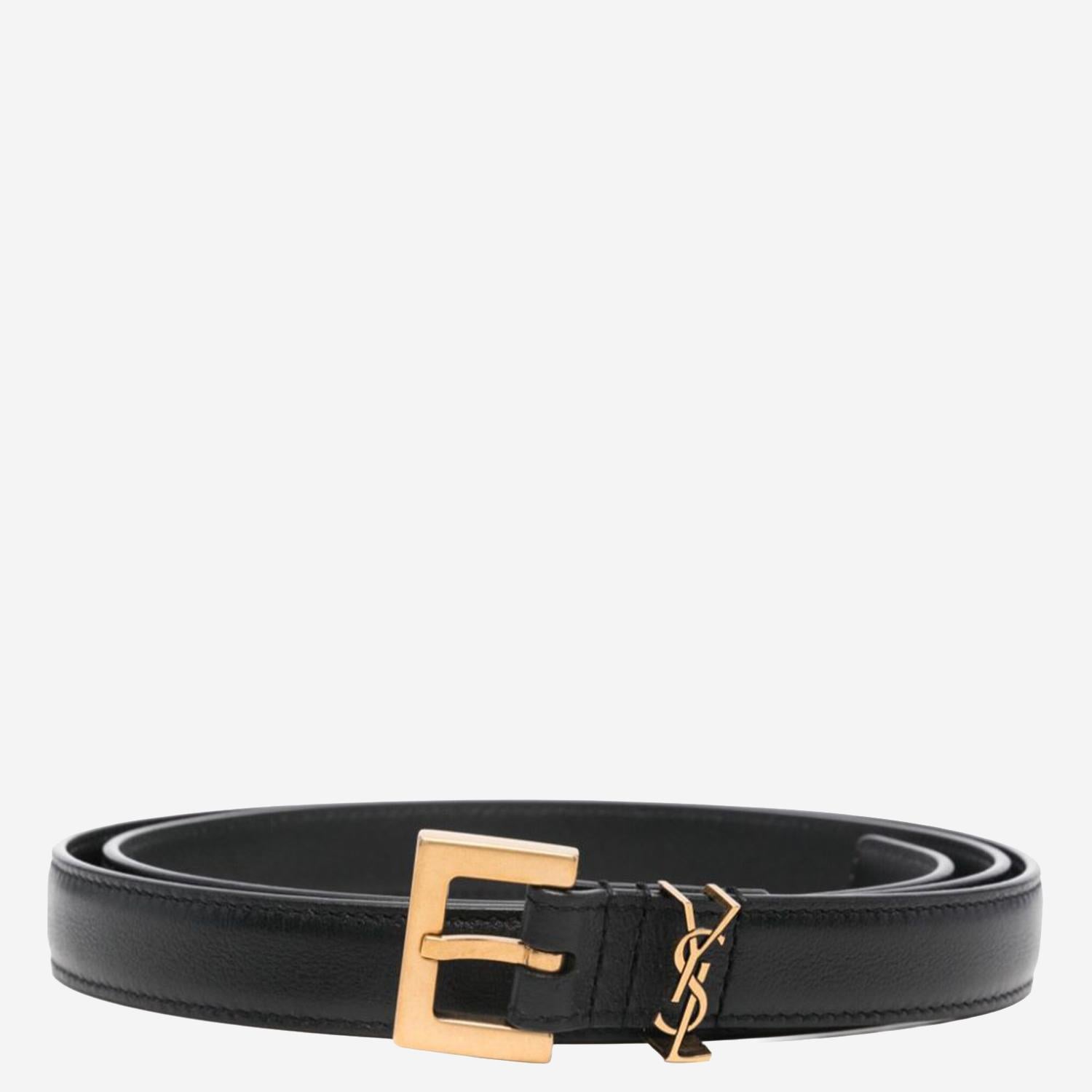 CINTURA CON PLACCA MONOGRAM 554465 BOO0W1000 SAINT LAURENT 