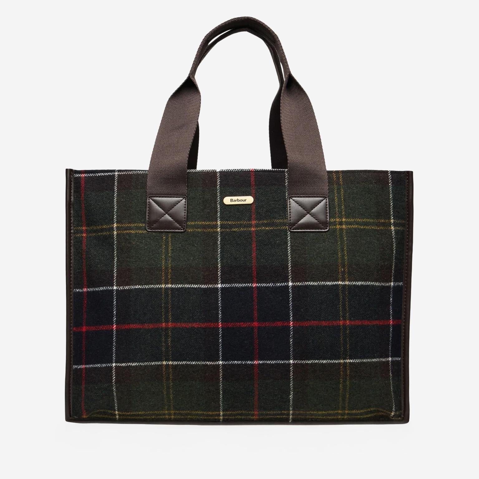 BORSA TOTE TURNBERRY IN MISTO LANA CON MOTIVO CHECK LBA0424 OL91 BARBOUR 