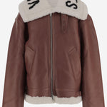 GIACCA IN PELLE CON LOGO UE54JA140C BROWN VETEMENTS 