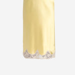 GONNA IN RASO DI SETA CON INSERTI IN PIZZO 851414 Y7G277262 SAINT LAURENT 