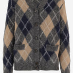 CARDIGAN IN LANA CON MOTIVO GEOMETRICO 31845165DS 40503 ASPESI 