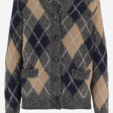 CARDIGAN IN LANA CON MOTIVO GEOMETRICO 31845165DS 40503 ASPESI 