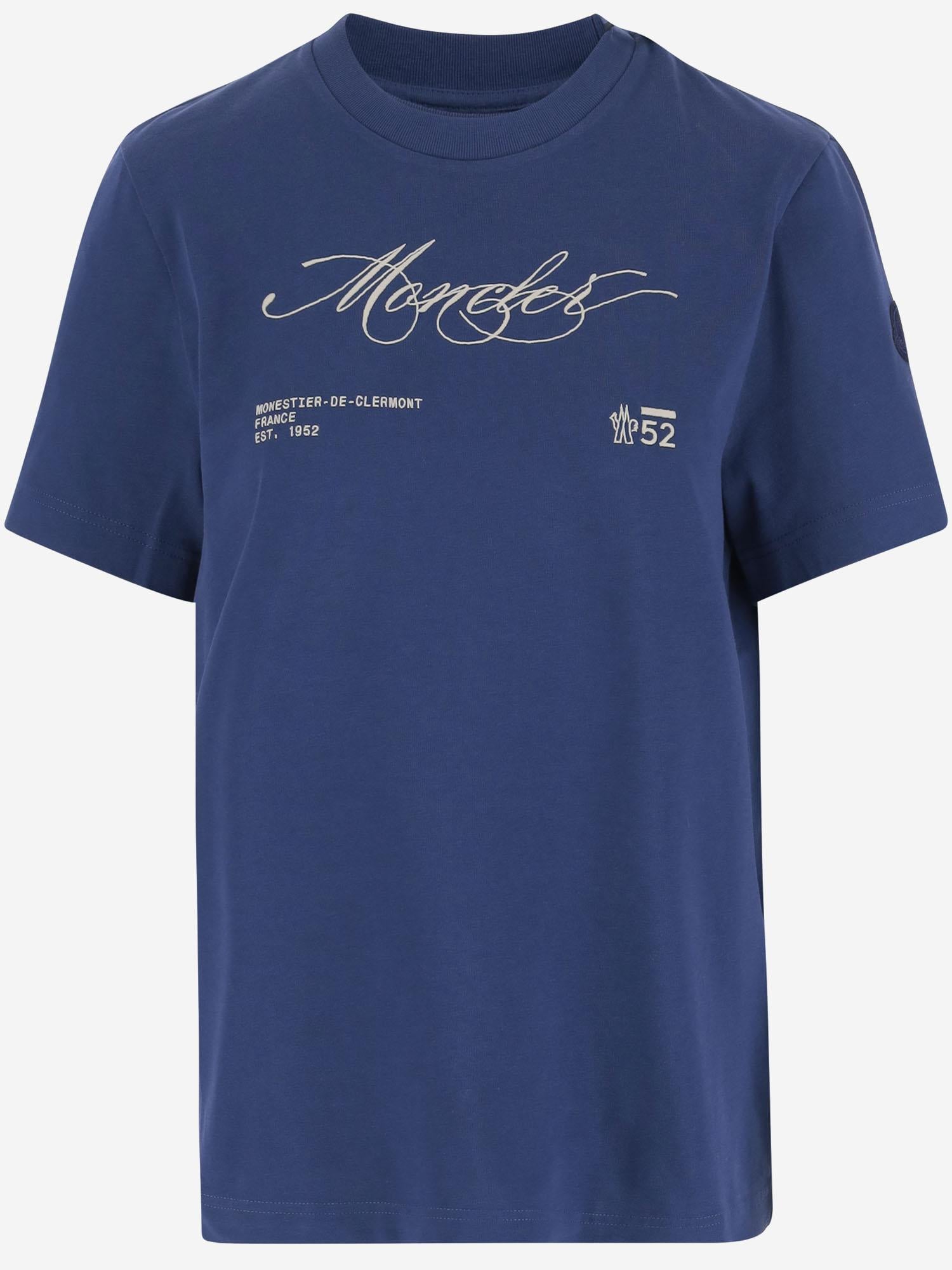 T-SHIRT IN COTONE CON LOGO 8C00012 89AUG75B MONCLER 