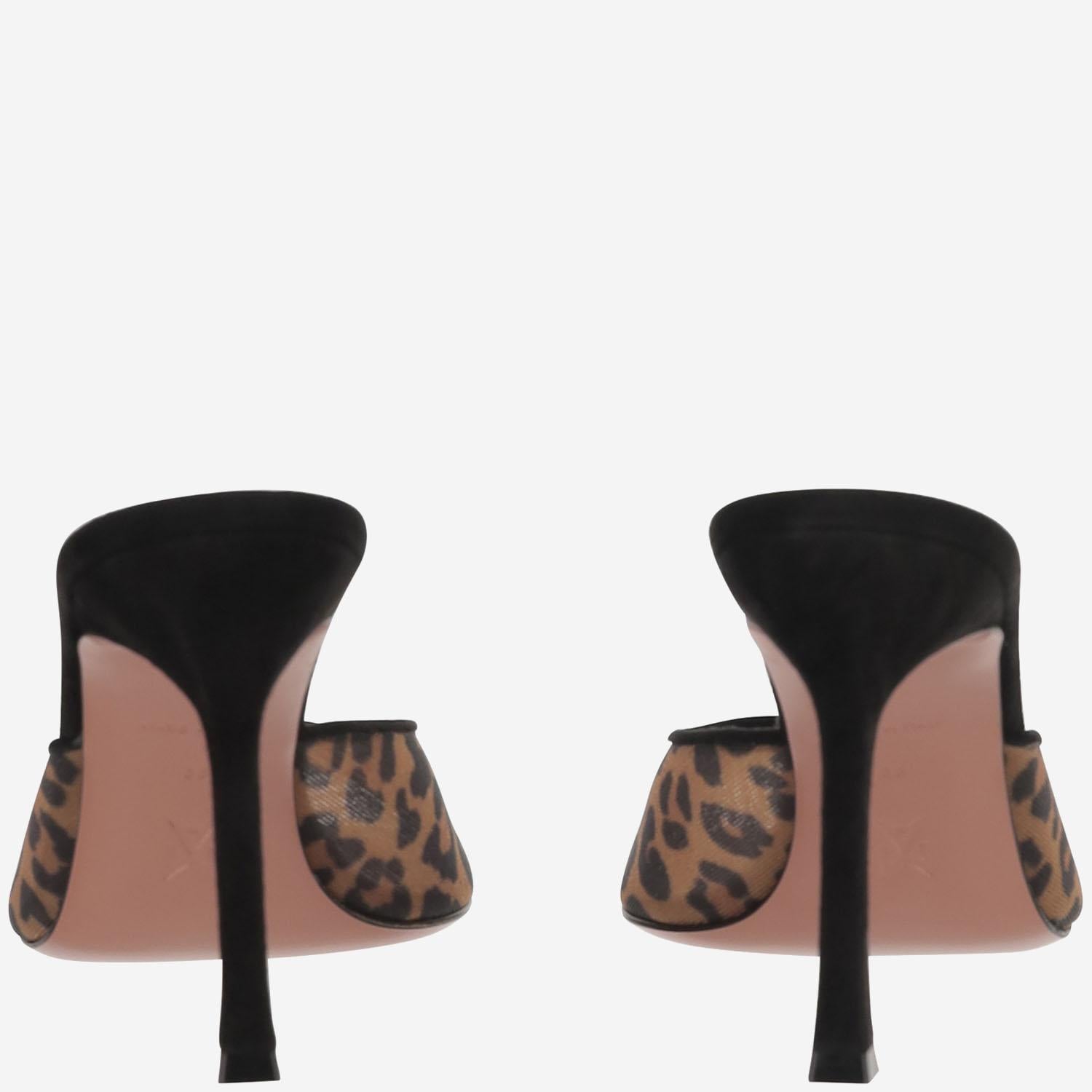 Mules Alexa in mesh ALEXAMESHSLIPPER LEOPARD AMINA MUADDI 
