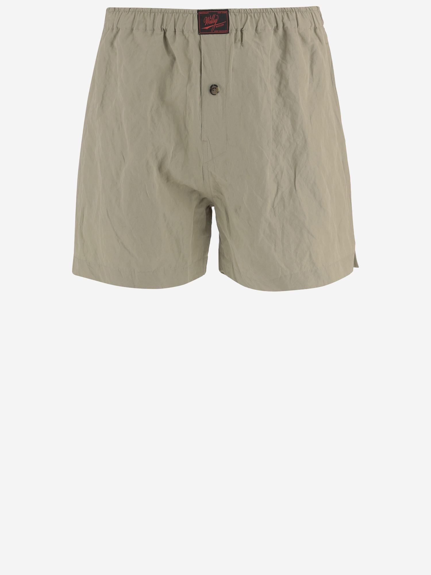 PANTALONI CORTI IN MISTO COTONE CON TEXTURE STROPICCIATA WCUND0017 067 WILLY CHAVARRIA 