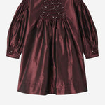 Abito Jeanne in seta ricamata e arricciata W05GDRW00002 052B BONPOINT KIDS 