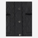 Giacca in nylon trapuntato 8107465 BLACK/SANDIPCHECK BURBERRY 
