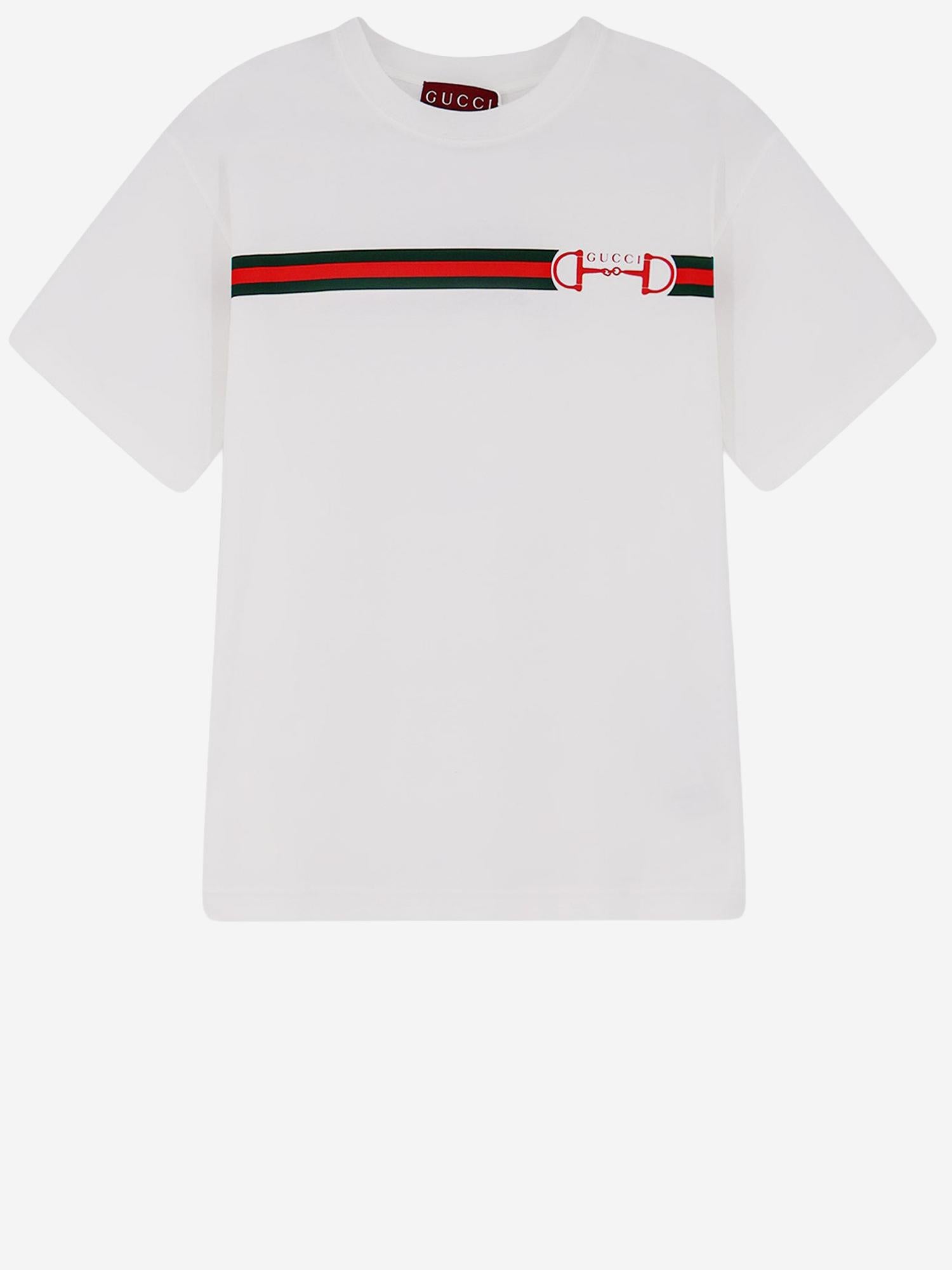 T-shirt in cotone con stampa logo 837959 XJHM59081 GUCCI 