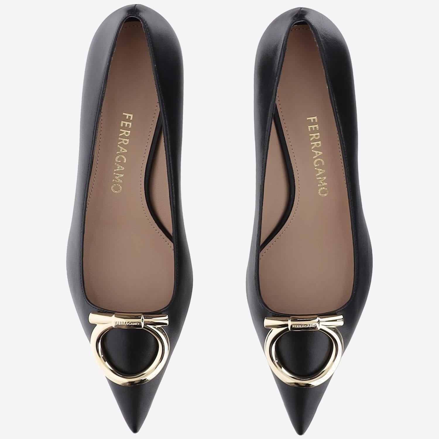 Décolleté maxi Gancini LARA40 001NERONEROAMARETTI SALVATORE FERRAGAMO 