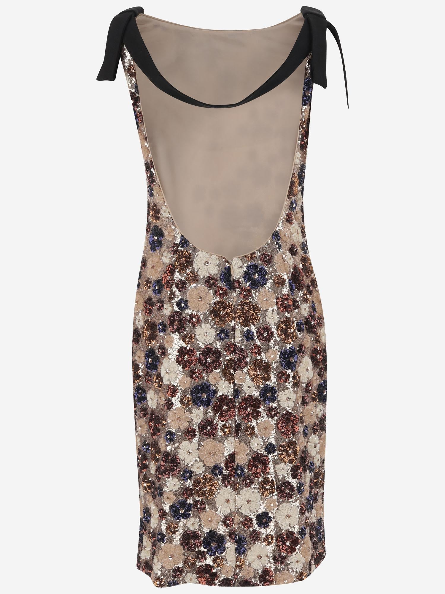 ABITO CON PATTERN FLOREALE DI PAILLETTES H012 5237M023 N 21 