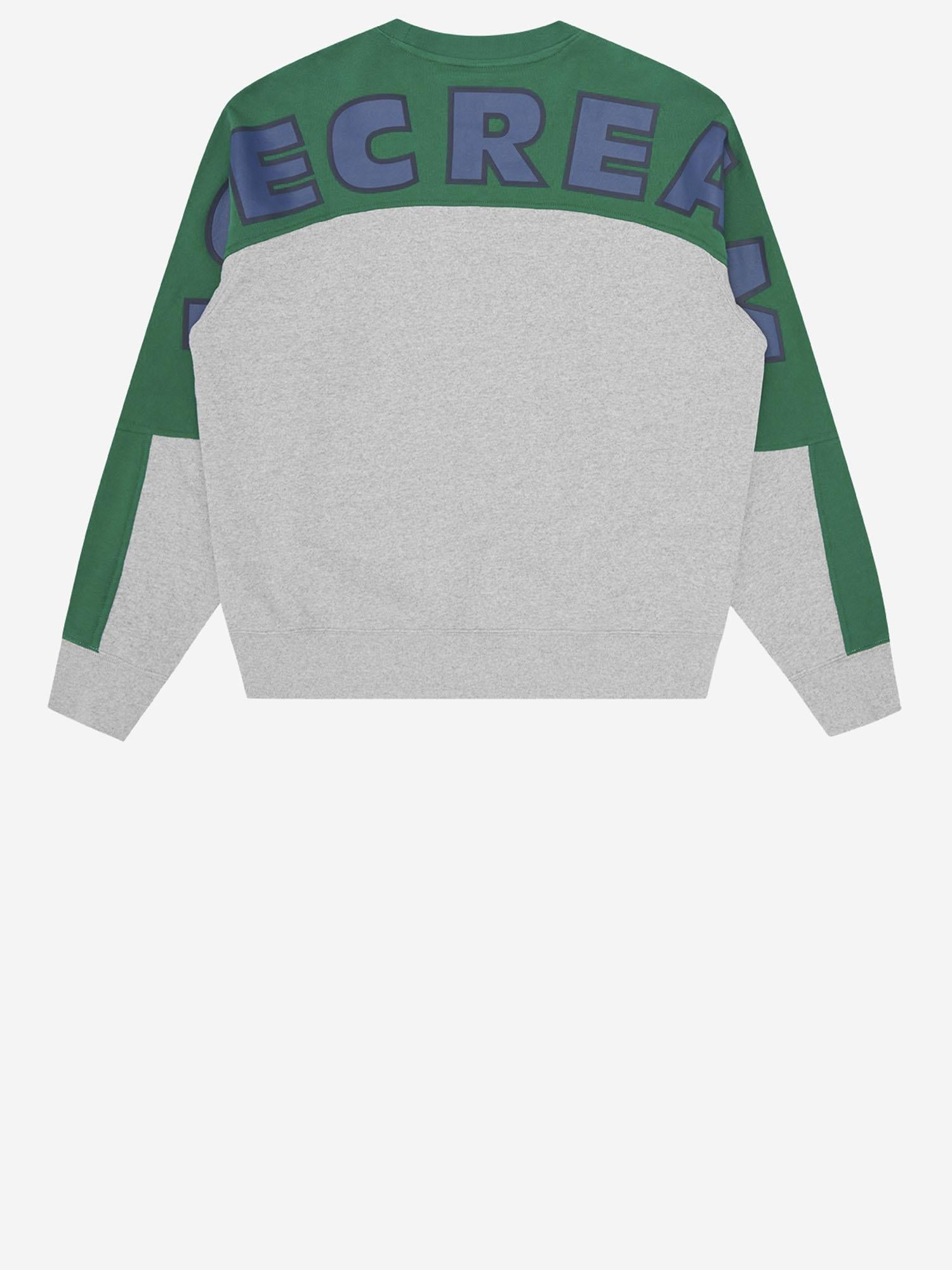 FELPA IN COTONE CON LOGO IC25338 GREENHEATHERGREY ICECREAM 