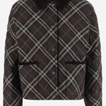 GIUBBOTTO TRAPUNTATO IN COTONE CON MOTIVO CHECK 8115975 TRUFFLE IP CHECK BURBERRY 