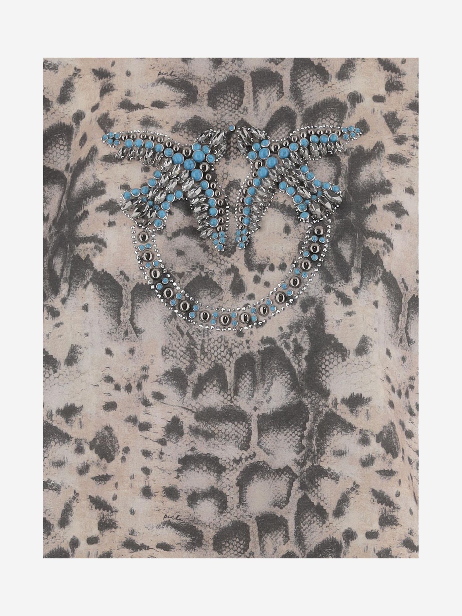 T-shirt cropped in cotone con logo 106921 A3C8CZ9 PINKO 