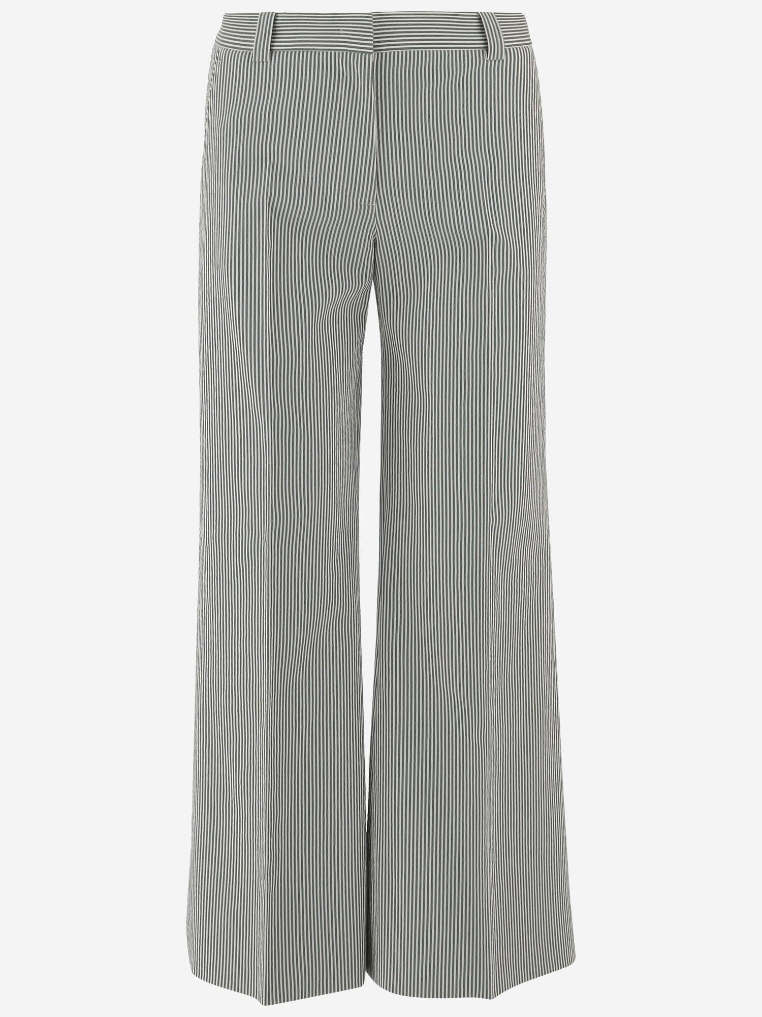 PANTALONI IN MISTO COTONE STRETCH A RIGHE MELODYB 506354 QL2 