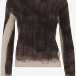 MAGLIA IN CASHMERE CON EFFETTO SFUMATO D300AE WHITE OLIVER LATTUGHI 