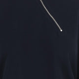 MAGLIA A MANICHE LUNGHE IN COTONE CON ZIP OBLIQUA MJLA20 18ZWF0008 MIU MIU 