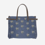 BORSA SHOPPHIG ANTIBES IN DENIM CON RICAMI 8W0B0R19 AXEAXM VALENTINO GARAVANI 