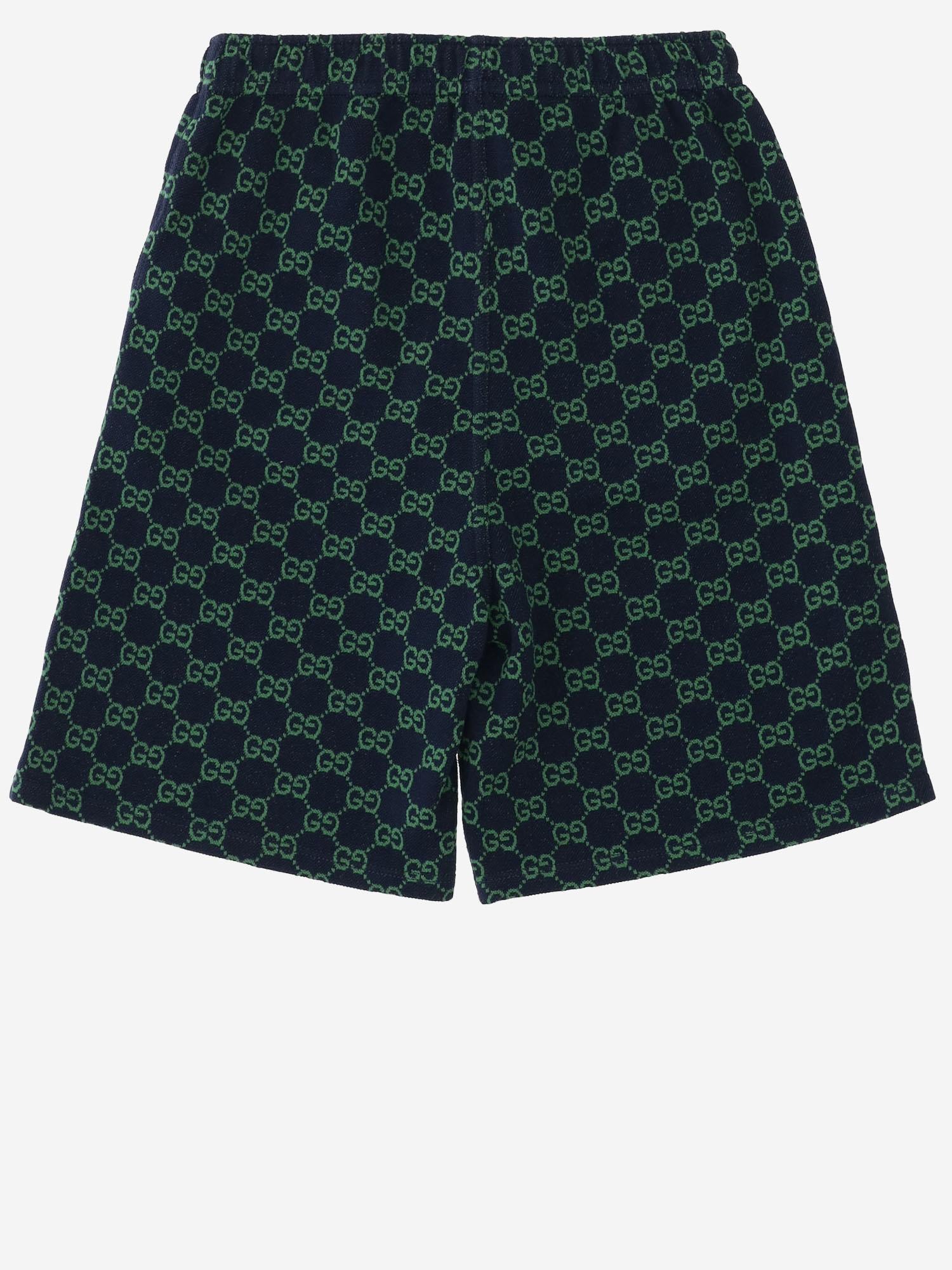 PANTALONI CORTI IN COTONE CON MOTIVO GG 849680 XJHA94085 GUCCI KIDS 