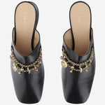 MULES IN PELLE CON CHARMS CHC25A11ERI 001 CHLOE 