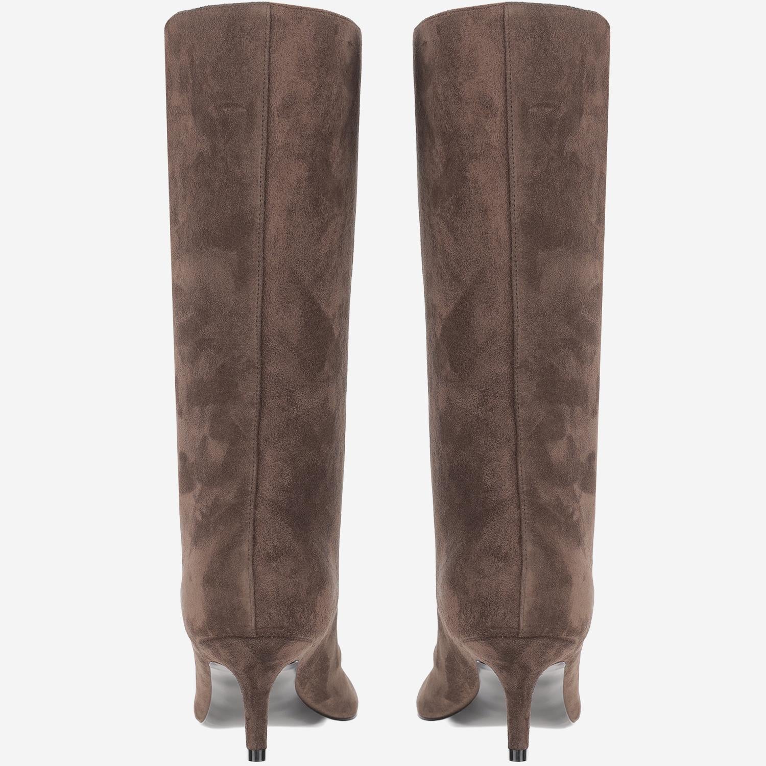 Stivali Fiona in pelle scamosciata FIONABOOT COFFEE AMINA MUADDI 