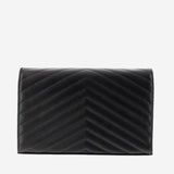 PORTAFOGLIO MONOGRAM ON CHAIN 377828 BOW011000 SAINT LAURENT 
