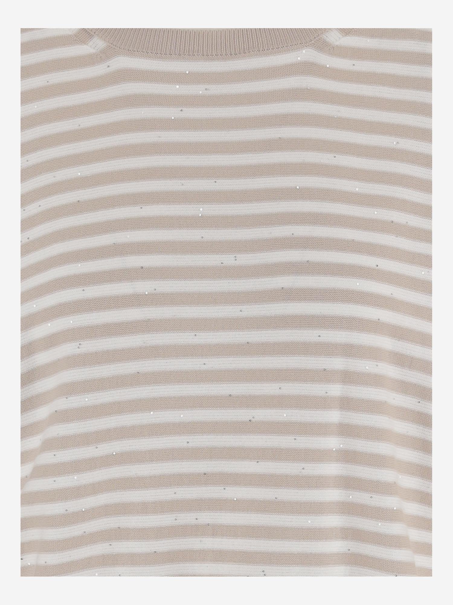 MAGLIA IN COTONE A RIGHE R2N110 416 BRUNO MANETTI 