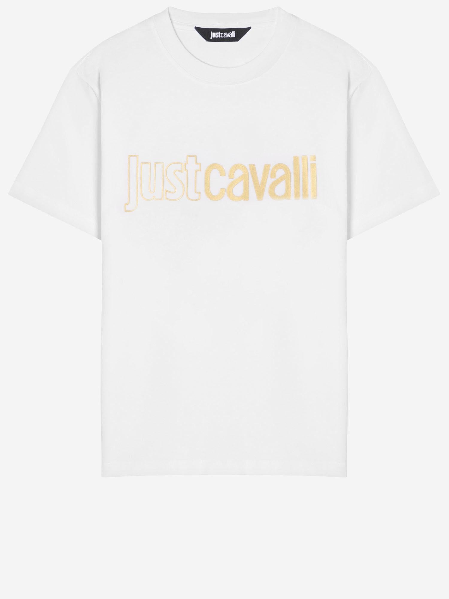 T-SHIRT IN COTONE CON LOGO 80OAHT08 CJ500003 JUST CAVALLI 