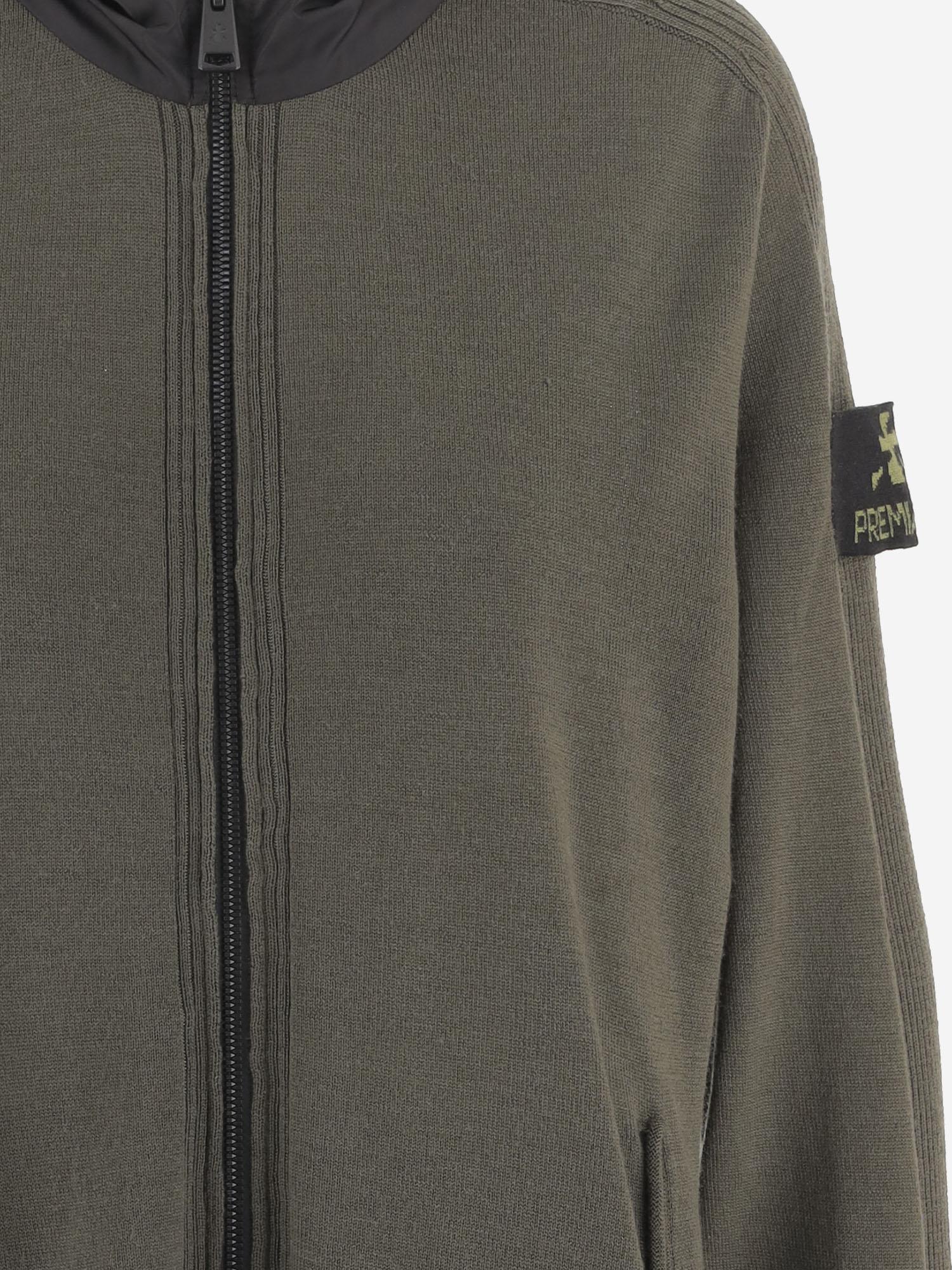 FELPA CON ZIP IN LANA MERINO PMG28 GREEN PREMIATA 