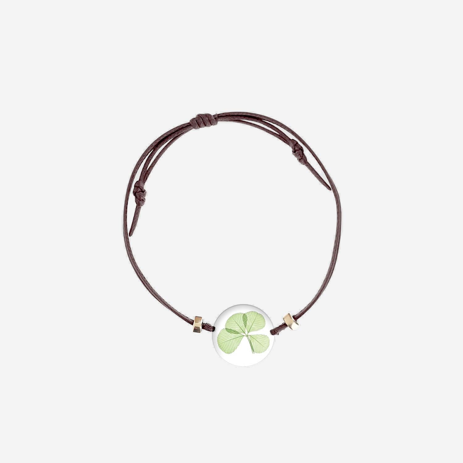 BRACCIALE TRIFOGLIO 143.3GF MARRON CARRE DE TREFLES 