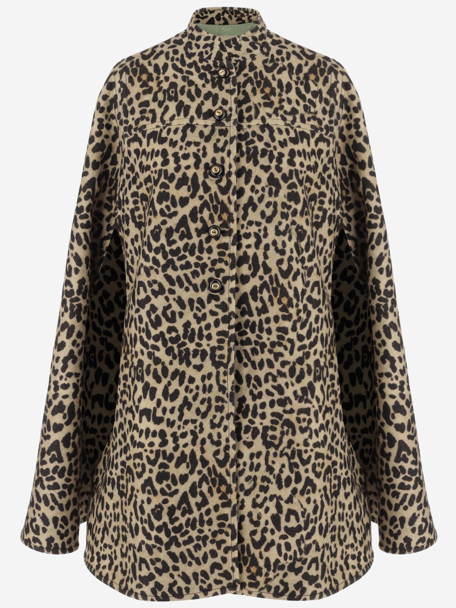 CAPPOTTO IN LANA CON MOTIVO ANIMALIER 7B3CG4Q0 9G7AN2 VALENTINO 