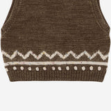 GILET IN LANA MERINO CON MOTIVO GRAFICO K1223W25 762 MISHA & PUFF KIDS 