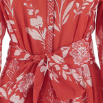 ABITO IN COTONE CON MOTIVO FLOREALE KIMONO 03RED PEPS CANNES 