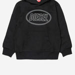 FELPA IN COTONE CON LOGO J02612 0GEADK900 DIESEL KIDS 