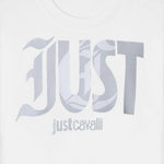 T-SHIRT IN COTONE CON STAMPA LOGO 80OAHT28 CJ500004 JUST CAVALLI 