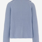 MAGLIONE CON ZIP IN LANA E CASHMERE 25517670 11 ALLUDE 