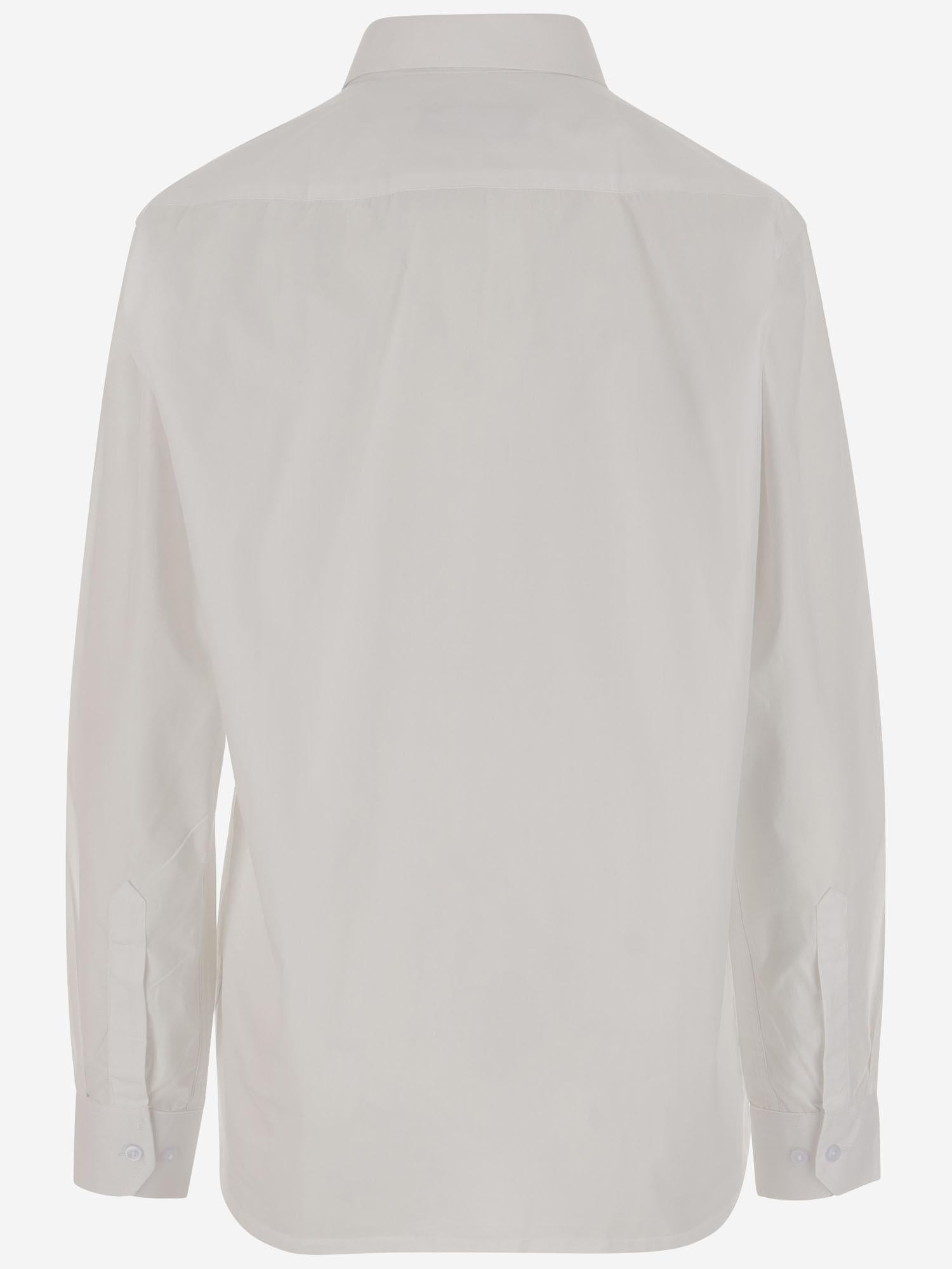 Camicia in cotone con volant W24092FRS1 WHITE HODAKOVA 