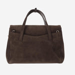 BORSA VIRGINIA IN PELLE SCAMOSCIATA VIRGINIA EBONY FRANZI MILANO 