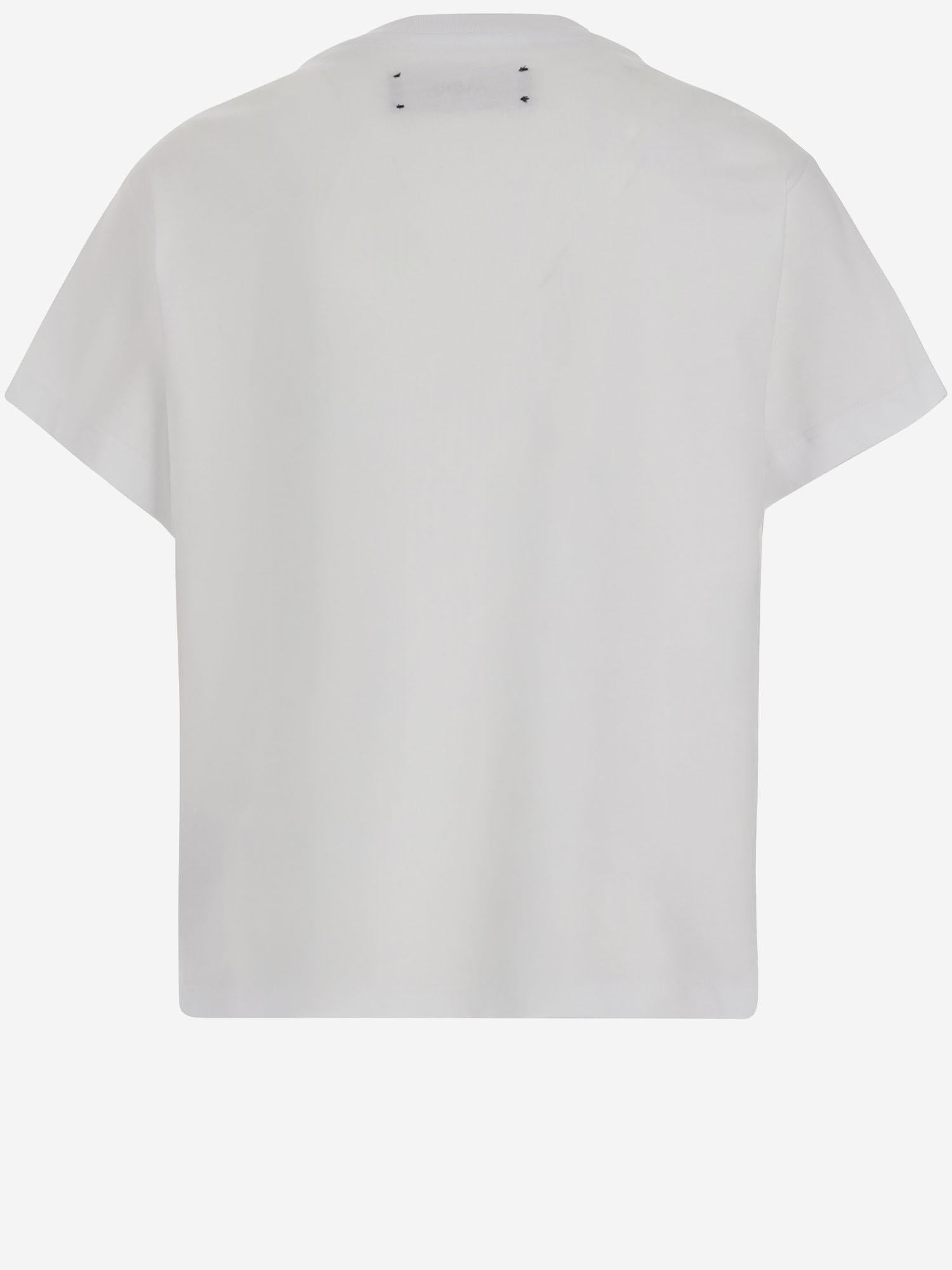 T-SHIRT IN COTONE CON STAMPA LOGO AKJYTE 1011White AMIRI KIDS 