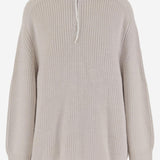 MAGLIONE CON ZIP IN LANA 6252K21069 OFFWHITE CARVEN 