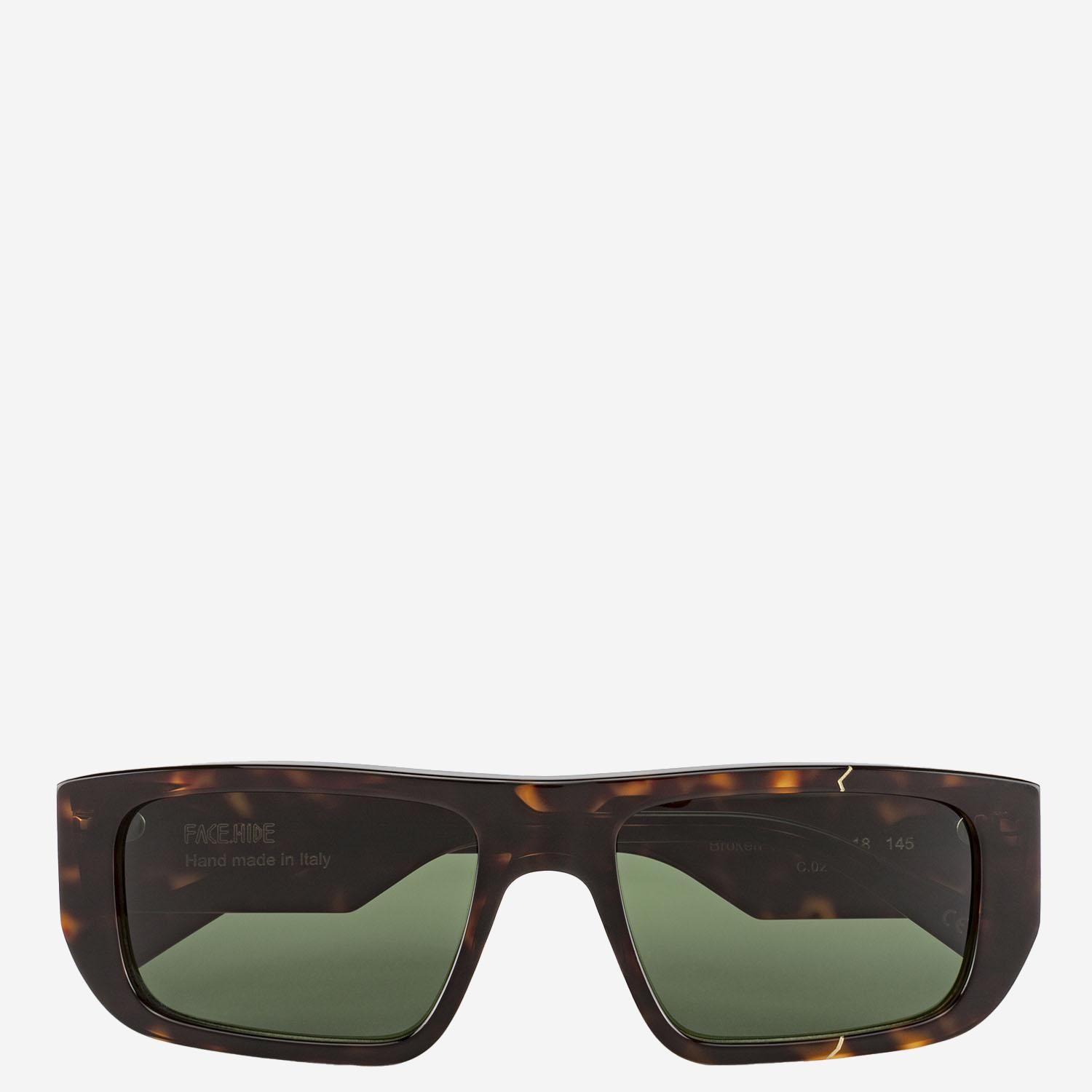OCCHIALI DA SOLE VISION COSMO CON LOGO BROKENVSION HAVANA FACE HIDE 