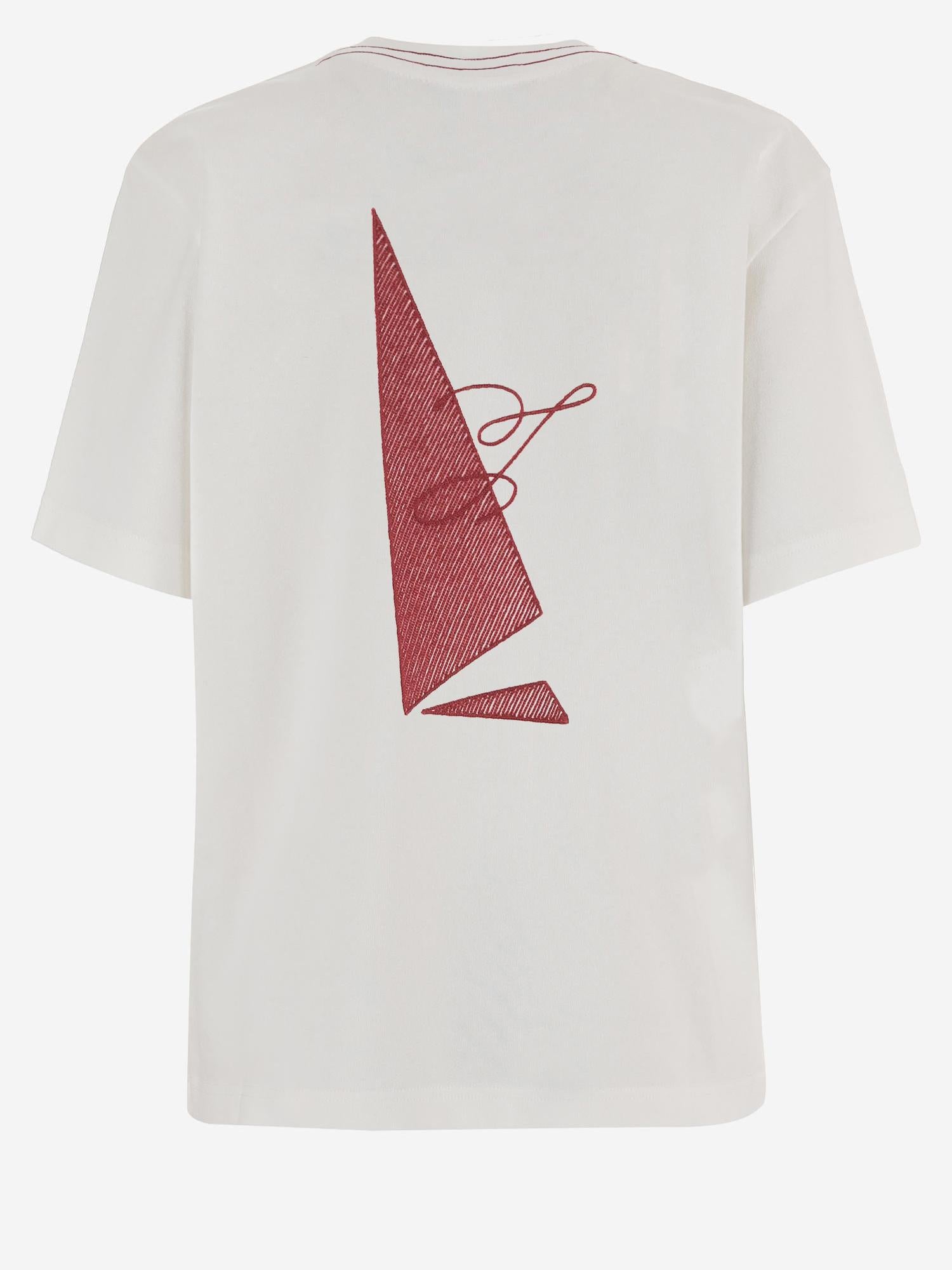 T-SHIRT IN COTONE CON LOGO TSU00320AJ00285 1NG JACQUEMUS 