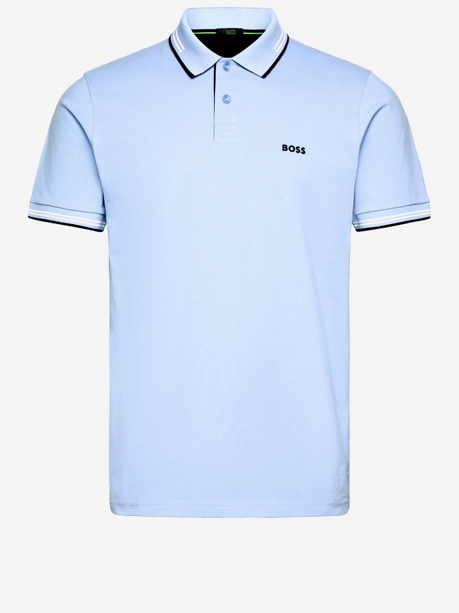 Polo in cotone stretch con logo 50506193 460 HUGO BOSS 