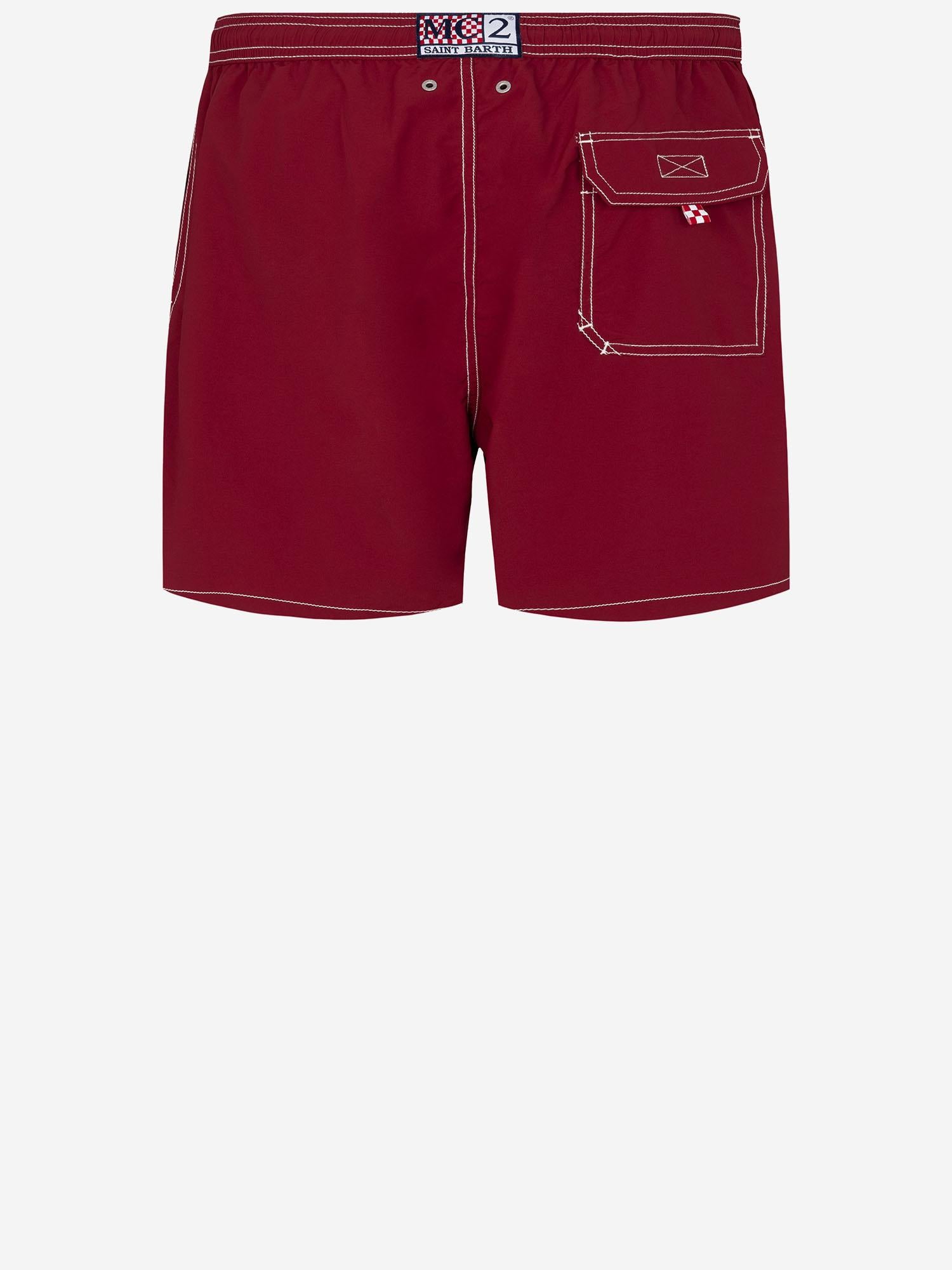 SHORTS DA BAGNO IN NYLON CON LOGO PATM001 01557L MC2 SAINT BARTH 