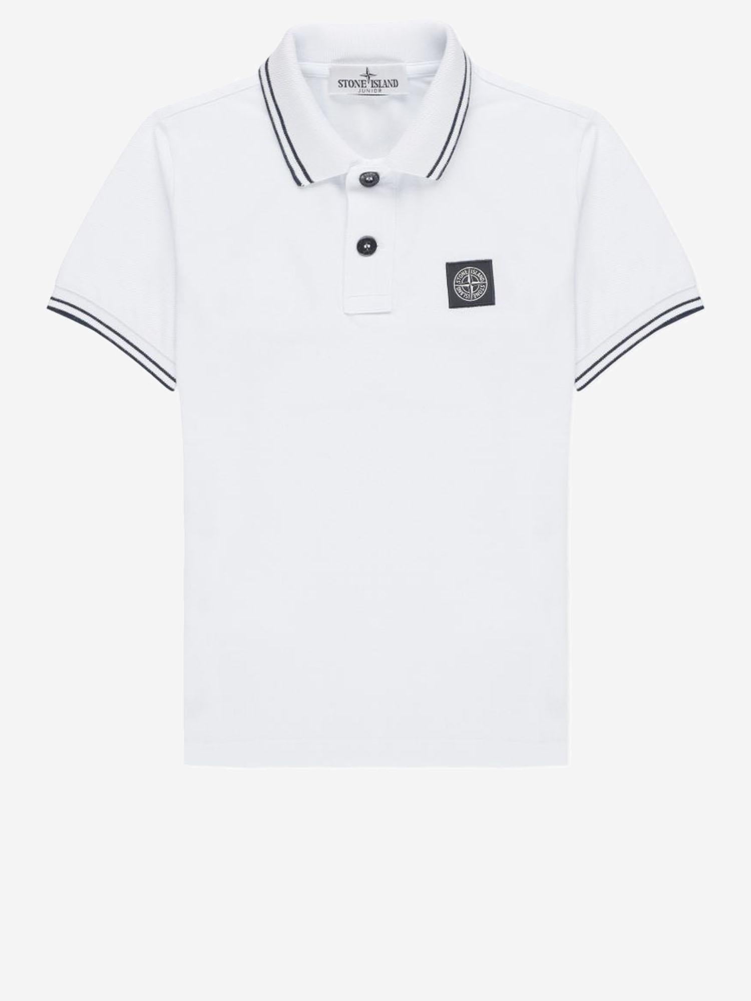 POLO IN COTONE STRETCH CON LOGO 2200001 S0018V1001 STONE ISLAND KIDS 